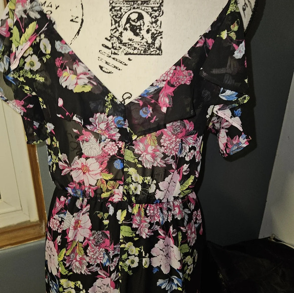 Eyeshadow Womans Spaghetti Strap Floral Dress Size S - Picture 10 of 14